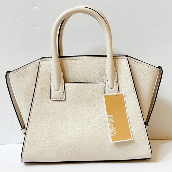 Michael Kors Avril Small Top Zip Satchel Shoulder Crossbody Bag Light Cream - Picture 2 of 11